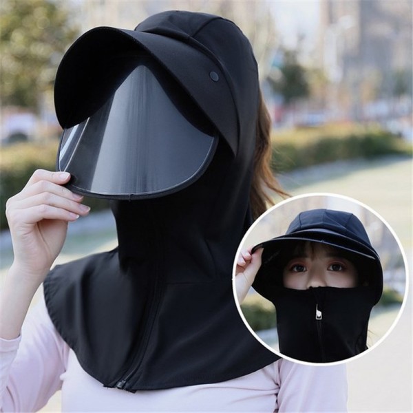 Antispray droplet hat with face shield for kids adult dust direct